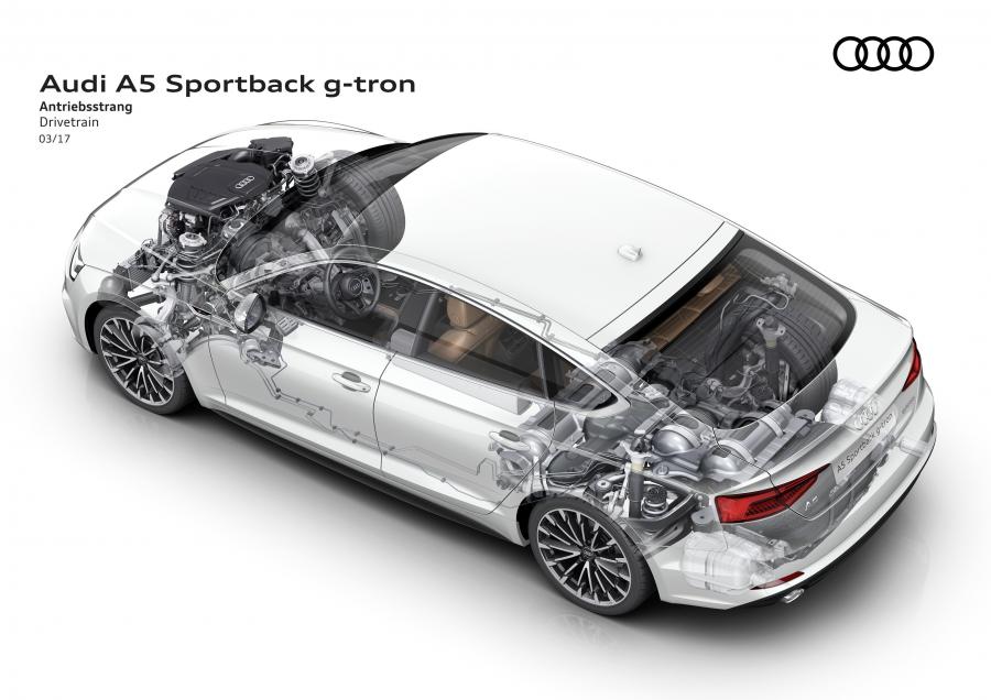 Схема Audi A5 Sportback g-tron S-Line 2016 года  (WW) (фото 12 из 39)